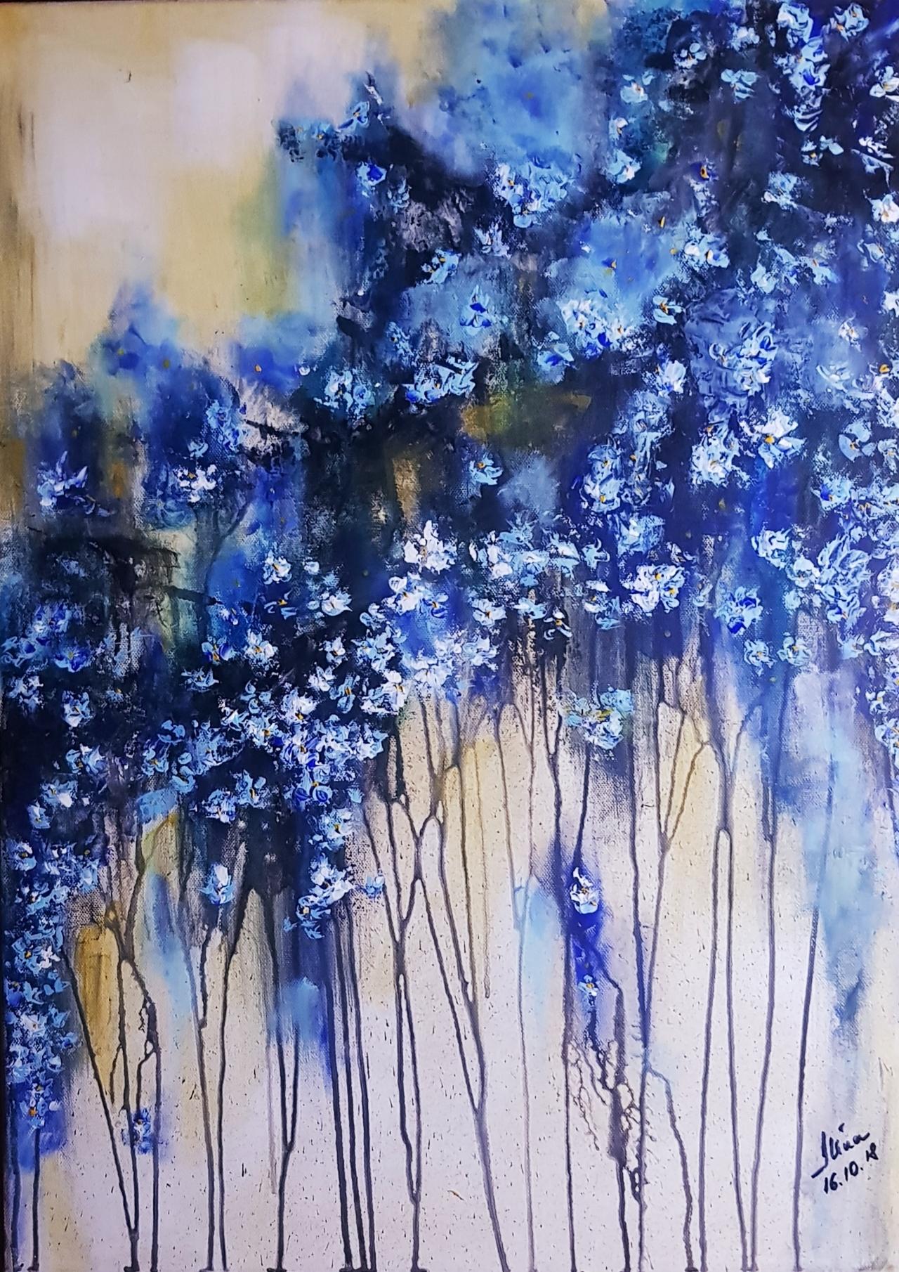 ArteDiAlina.com painting: it reminds me blue eyes